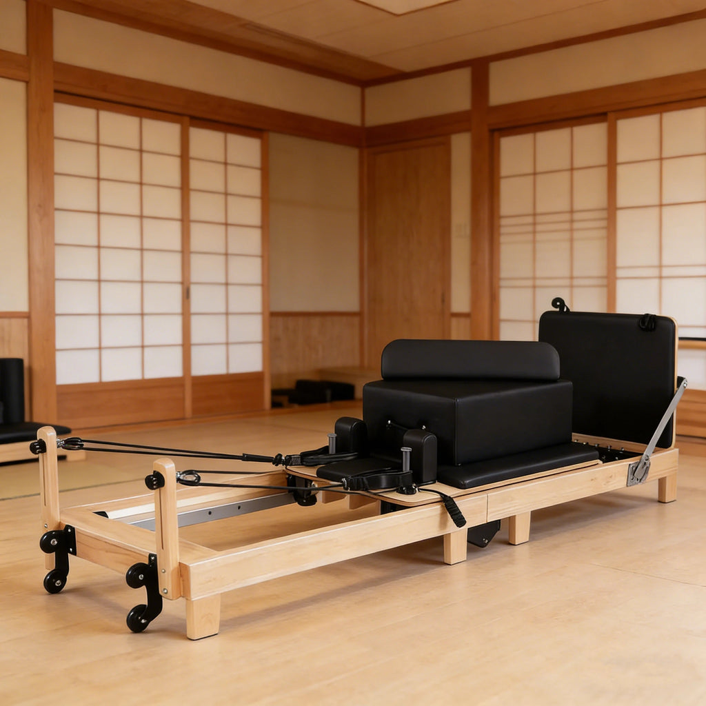 Reformer Pilates Pliable Bois Piega PilateForm - coloris blanc